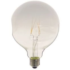 XANLITE - Ampoule LED Globe (G125) Irrégulière Au Verre Lacté, Culot E27, 6W Cons. (48W Eq.), 600 Lumens, Lumière Blanc Chaud - RFDE400B125IRB