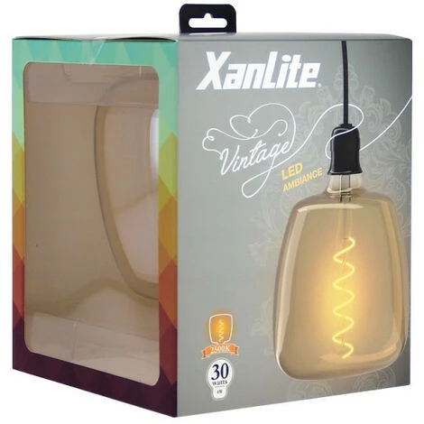 XANLITE - Ampoule LED Déco MUG Au Verre Ambré, Culot E27, 4W Cons. (30W Eq.), 323 Lumens, Lumière Blanc Chaud - RFDE400M150A â Image 4