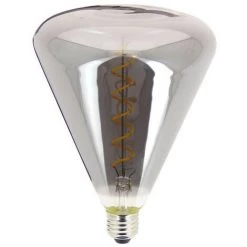 XANLITE - Ampoule LED Déco Triangle Au Verre Fumé, Culot E27, 4W Cons., 200 Lumens, Lumière Blanc Chaud - RFDE400T150F