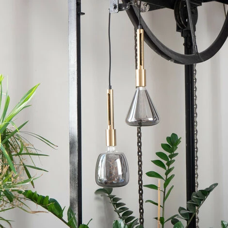 XANLITE - Ampoule LED Déco Triangle Au Verre Fumé, Culot E27, 4W Cons., 200 Lumens, Lumière Blanc Chaud - RFDE400T150F â Image 2