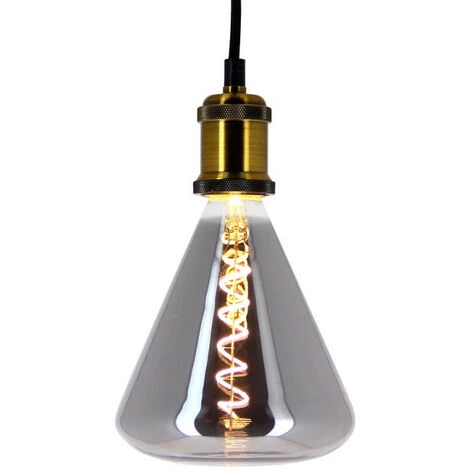 XANLITE - Ampoule LED Déco Triangle Au Verre Fumé, Culot E27, 4W Cons., 200 Lumens, Lumière Blanc Chaud - RFDE400T150F â Image 4