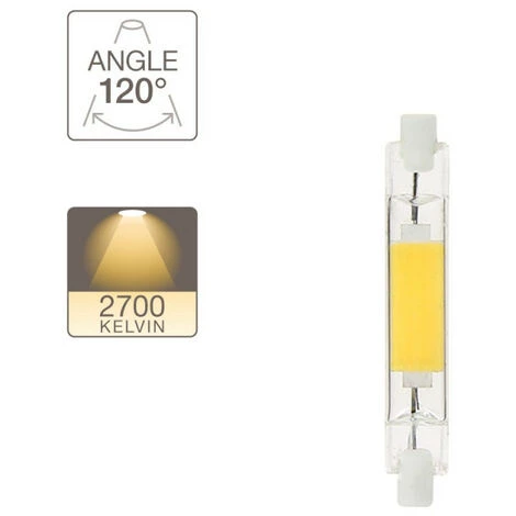XANLITE - Ampoule RetroLED Crayon, Culot R7S, 4W Cons. (48W Eq.), 470 Lumens, Lumière Blanc Chaud - ALR7S600 â Image 2