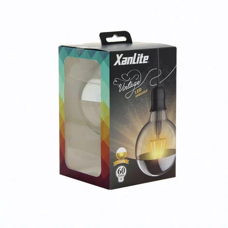 XANLITE - Ampoule LED G95 Silver, Culot E27, 8W Cons. (60W Eq.), 350 Lumens, Lumière Blanc Chaud - RFDE850B95TS â Image 5