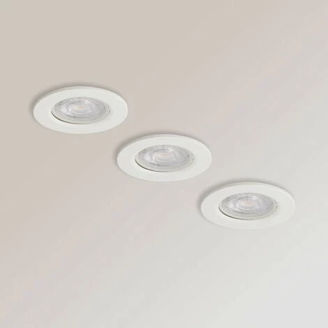 XANLITE - Lot De 3 Spots Encastrable LED Intégrés - Orientable - Cons. 4.5W (eq. 50W) - 345 Lumens - Blanc Chaud - PACK3SEL345 – Image 3