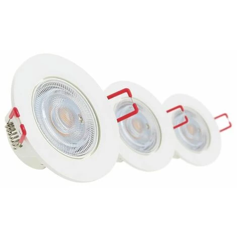 XANLITE - Lot De 3 Spots Encastrable LED Intégrés - Orientable - Cons. 4.5W (eq. 50W) - 345 Lumens - Blanc Chaud - PACK3SEL345 – Image 4