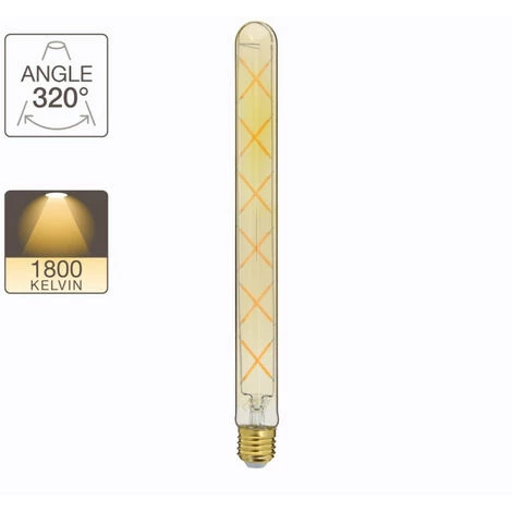 XANLITE - Ampoule LED T30 / Vintage Au Verre Ambré, Culot E27, 5W Cons. (40W Eq.), 500 Lumens, Lumière Blanc Chaud - RFDE470T30A â Image 3