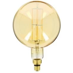 XANLITE - Ampoule LED Déco Globe Giant (XXL) Au Verre Ambré, Culot E27, 8W Cons. (60W Eq.), 800 Lumens, Lumière Blanc Chaud - RFDGE500B200AD