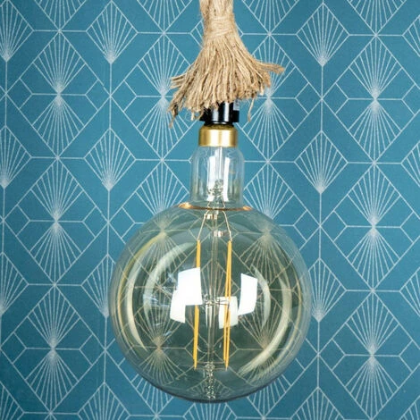 XANLITE - Ampoule LED Déco Globe Giant (XXL) Au Verre Ambré, Culot E27, 8W Cons. (60W Eq.), 800 Lumens, Lumière Blanc Chaud - RFDGE500B200AD â Image 3