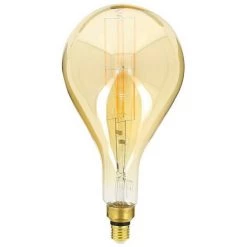 Xanlite - Ampoule LED Déco Goutte Giant (XXL) Au Verre Ambré, Culot E27, 8W Cons. (60W Eq.), 800 Lumens, Lumière Blanc Chaud - RFDGE500GAD