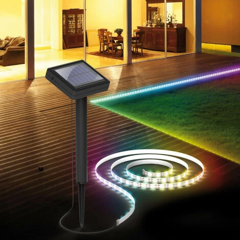 XANLITE - Balise Strip LED Solaire - 3 M RVB - - LSBK3SOLARRVB â Image 3