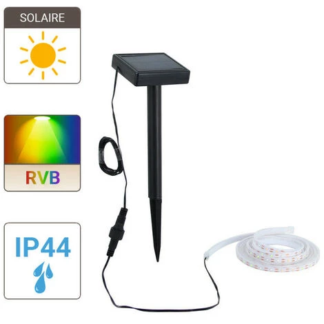 XANLITE - Balise Strip LED Solaire - 3 M RVB - - LSBK3SOLARRVB â Image 4