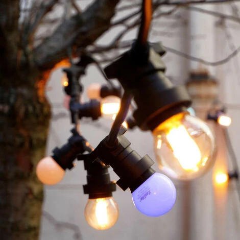 XANLITE - Guirlande Guinguette LED Noire, X10 Ampoules Vintage E27 Incluses, 5m Extensible - GRL5230VBP45F â Image 2