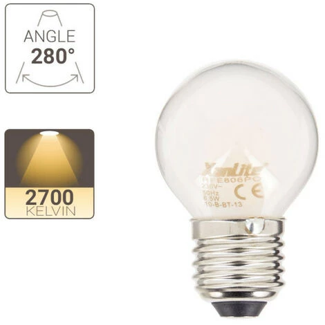 XANLITE - Ampoule LED Filament P45, Culot E27, 6,5W Cons. (60W Eq.), 2700K Blanc Chaud - RFE806PO â Image 3