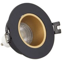 XANLITE - Spot GU10 50W 2700K Rond Orientable Noir Et Or IP20 - SP50RANO