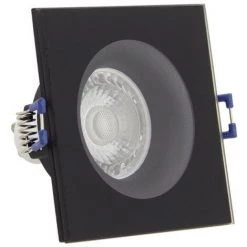 XANLITE - Lot 3 Spots GU10 50W 4000K Carré Noir IP44 - PAK3SP50CIP44NCW