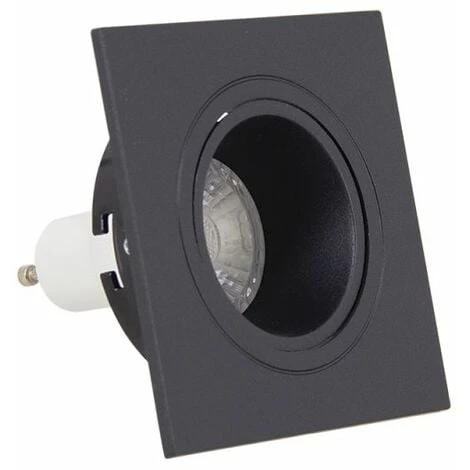 XANLITE - Lot 3 Spots GU10 50W 2700K Carré Orientable Noir IP20 - PACK3SP50CAN