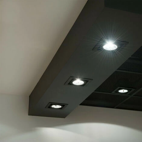 XANLITE - Lot 3 Spots GU10 50W 2700K Carré Orientable Noir IP20 - PACK3SP50CAN â Image 2