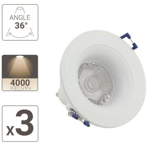 XANLITE - Lot 3 Spots GU10 50W 4000K Rond Blanc IP44 - PAK3SP50RIP44BCW â Image 4