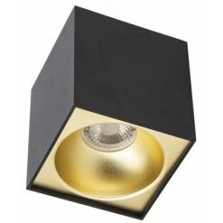 XANLITE - Plafonnier GU10 50W 2700K Carré Large Noir Et Or - PL50CLNO