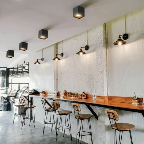 XANLITE - Plafonnier GU10 50W 2700K Carré Large Noir Et Or - PL50CLNO â Image 3