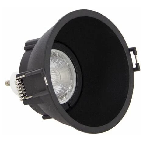 Xanlite - Spot GU10 50W 2700K Rond Profond Noir IP20 - SP50RPN