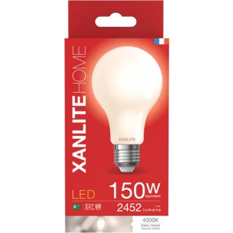 XANLITE - Ampoule LED A70 Opaque, Culot E27, Conso. 17W, 2452 Lumens, Blanc Neutre - RFE2452GOCW – Image 4