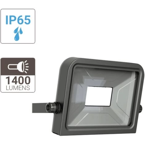 XANLITE - Projecteur LED Mural Noir, X3 Intensités Lumineuses, 20 W, 1400 Lumens - PR20WMDS â Image 2