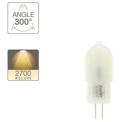 XANLITE - Ampoule LED Capsule, Culot G4, 2W Cons. (180 Lumens.), Lumière Blanc Chaud - ALG4160 â Image 2