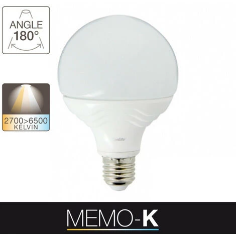 XANLITE - Ampoule LED G95, Culot E27, 10W Cons. (60W Eq.), CCT Température De Lumière Variable 2700k - 6000k - SE60BCCT â Image 5