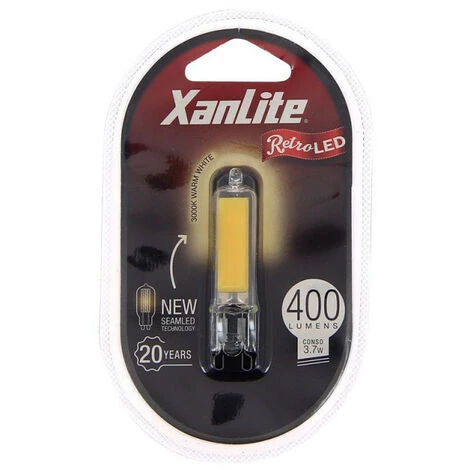 XANLITE - Ampoule RetroLED, Culot G9, 3,7W Cons. (420 Lumens), Lumière Blanche Chaud - ALG9400 â Image 4