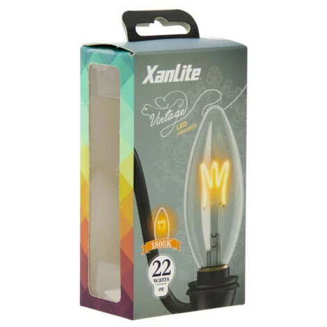 XANLITE - Ampoule LED Flamme / Vintage, Culot E14, 4W Cons. (18W Eq.), 180 Lumens, Lumière Blanc Chaud - RFDV130FS â Image 4