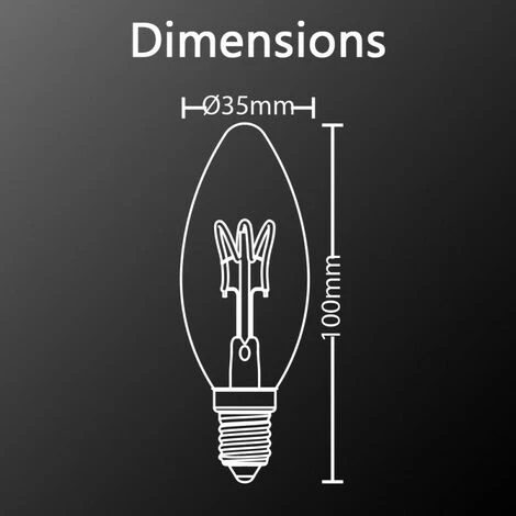 XANLITE - Ampoule LED Flamme / Vintage, Culot E14, 4W Cons. (18W Eq.), 180 Lumens, Lumière Blanc Chaud - RFDV130FS â Image 5