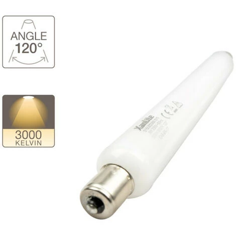 XANLITE - Tube LED S15, 3W .cons (28W .eq), Lumière Blanche Chaude - S15LED300 – Image 2