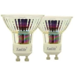 XANLITE - Lot De 2 Ampoules LED Spots Au Culot GU10, 5W Cons. (50W Eq.), Lumière Blanche Neutre - PACK2VG50SCW