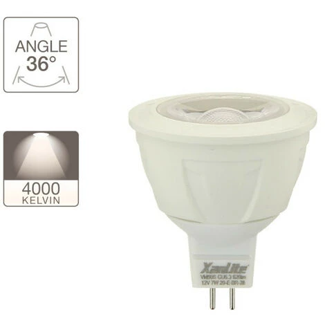 XANLITE - Ampoule LED Spot, Culot GU5.3, 7W Cons. (50W éq.), Angle Focalisé, Lumière Blanche Neutre - VM50SCW â Image 4