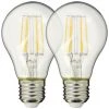 XANLITE - Lot X2 Ampoules à Filament LED EDF, Standard, Culot E27, Conso 8W Eq. 75W, Blanc Chaud - PACK2RFE1055GEDF