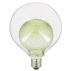 XANLITE - Ampoule Déco LED, Double Verre Vert, G125, Culot E27, 4W Cons. 2700K Blanc Chaud - RFDEB125DVGREEN