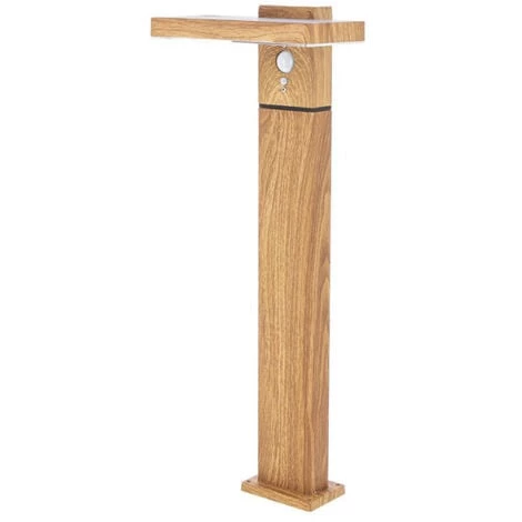 XANLITE - Borne Solaire 50cm IP44 600 Lumens - Détecteur De Mouvements - 3 Modes De Fonctionnement - Finitions Bois - SO1911W â Image 4