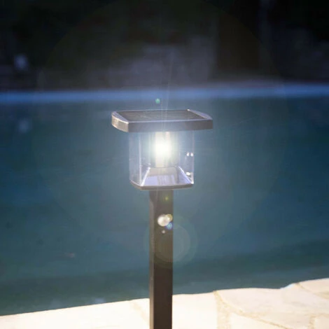 XANLITE - Borne Solaire 50cm IP44 600 Lumens - Détecteur De Mouvements - 3 Modes De Fonctionnement - Noir - SO1811N â Image 3