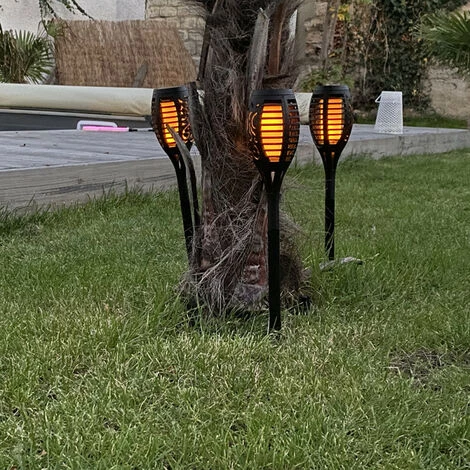 XANLITE - Lot De 4 Piquets LED Solaire Flamme, Spéciale Extérieur (IP44) - SO4FLAMME â Image 4
