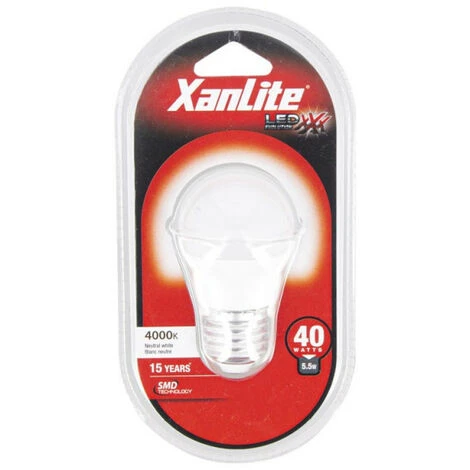 XANLITE - Ampoule LED P45, Culot E27, 5,3W Cons. (40W Eq.), Lumière Blanc Neutre - EE470PCW â Image 4
