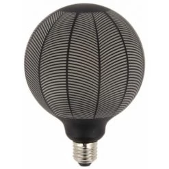 XANLITE - Ampoule Déco LED Filament, Aspect Aiguilles De Pin Noir, G125, Culot E27, 4W Cons. 2700K Blanc Chaud - RFDEB125GRAPHLI