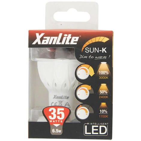XANLITE - Ampoule LED Smart Lighting, Culot GU10, 6,5W Cons. (35W Eq.), Lumière Blanc Chaud - SG50SCD â Image 4