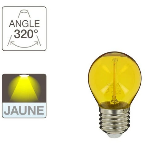 XANLITE - Ampoule LED P45, Culot E27, 2W Cons. (N.C Eq.), Lumière Lumière Jaune - EEPJ â Image 3