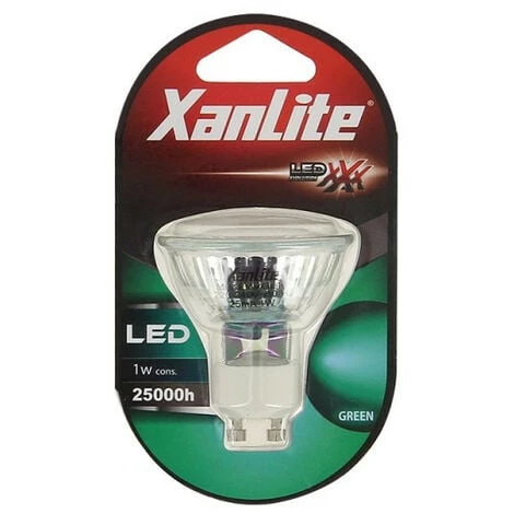 XANLITE - Ampoule LED Spot, Culot GU10, 1W Cons. (N.C Eq.), Lumière Lumière Verte - MG18V â Image 4