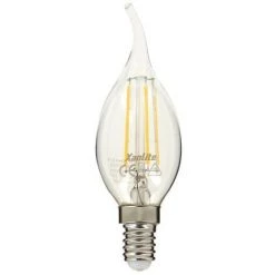 XANLITE - Ampoule à Filament LED Flamme, Culot E14, 4W Cons. (40W Eq.), Lumière Blanc Chaud - RFV470FC