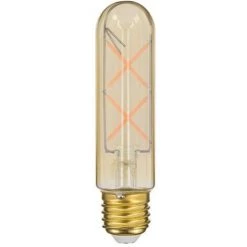Xanlite - Ampoule LED (T125) Tube / Vintage Au Verre Ambré, Culot E27, 4W Cons. (30W Eq.), 323 Lumens, Lumière Blanc Chaud - RFDE300T125A