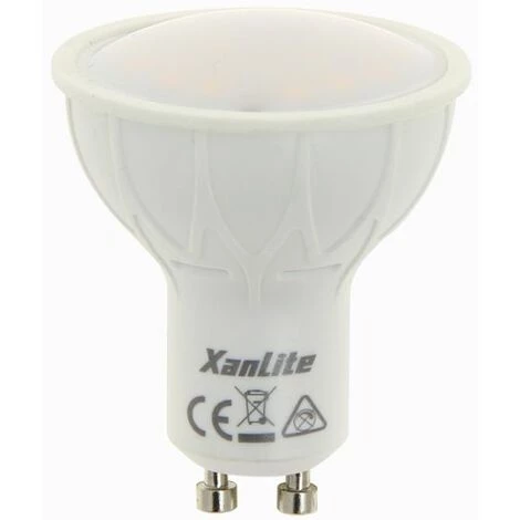 XANLITE - Ampoule LED Spot, Culot GU10, 5,5W Cons. (35W Eq.), Lumière Blanc Chaud, 150 Lumen En Autonome - SG400SEL