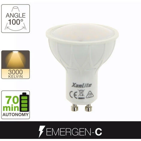 XANLITE - Ampoule LED Spot, Culot GU10, 5,5W Cons. (35W Eq.), Lumière Blanc Chaud, 150 Lumen En Autonome - SG400SEL â Image 3