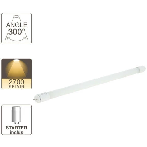 XANLITE - Tube à LED, Culot G13, 9W Cons. (18W Eq.), Lumière Blanc Chaud - TU60900 – Image 2
